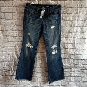 Abercrombie & Fitch 4 favorite boyfriend jeans distressed raw hem nwt
